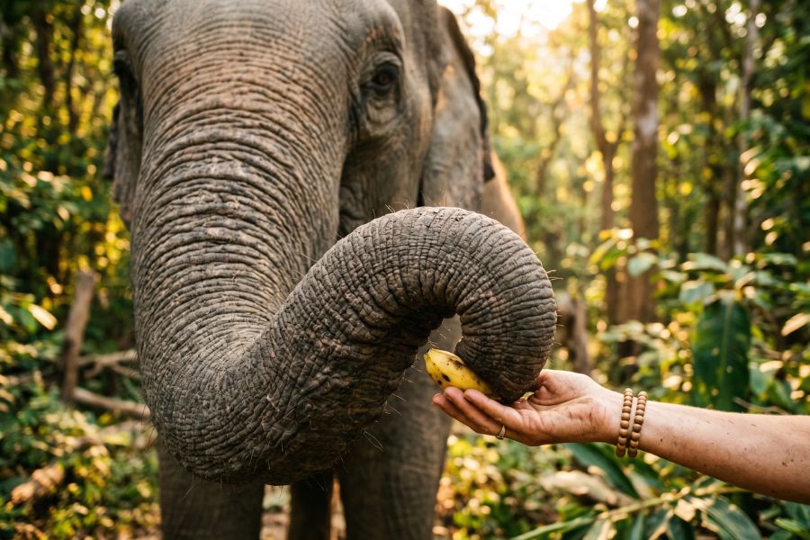 Observing elephants in the forest, a key part of the top 15 best tours in Thailand.